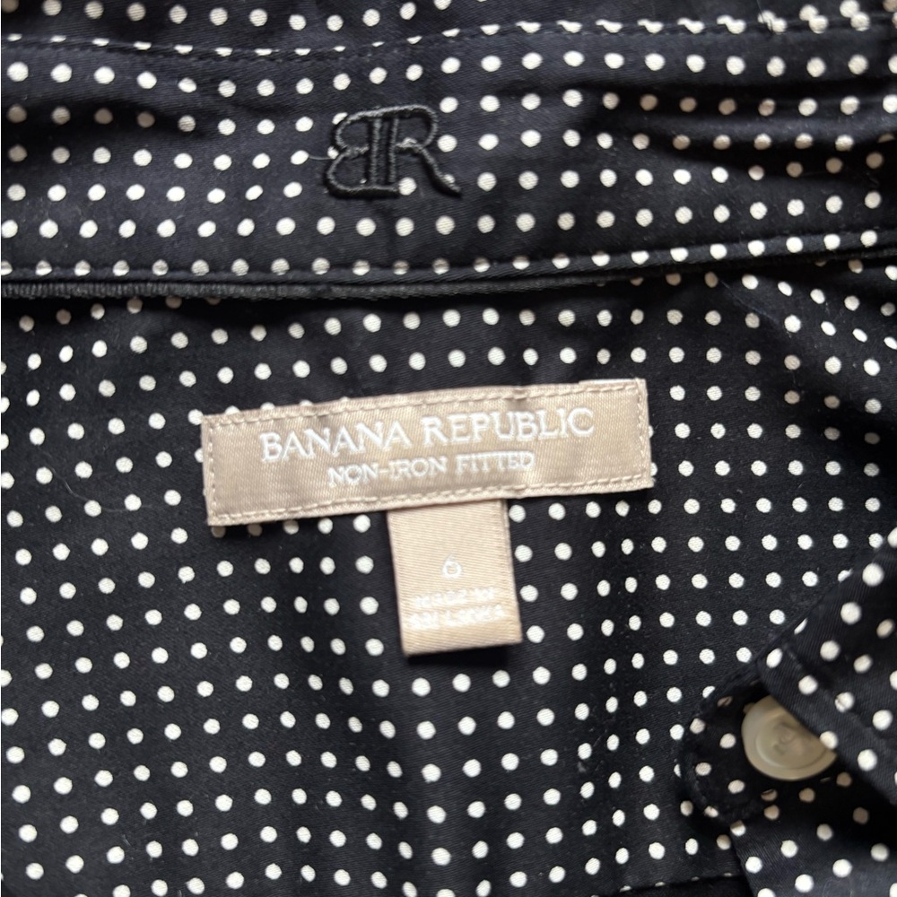 Banana Republic Black and White Polka Dot Shirt - Picture 3 of 3